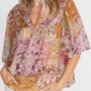 Johnny Was Bertha Top